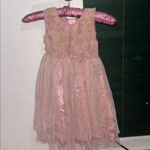 Pink Sleeveless Floral Dress